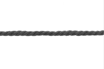 Baumwollkordel, 8 mm, dunkelgrau, 0,5 m